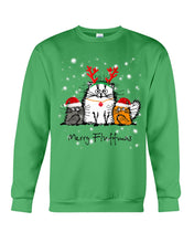 Load image into Gallery viewer, Merry Fluffmas Cute Cats Gift For Cat Lovers Sweatshirt