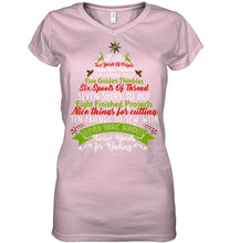 Load image into Gallery viewer, Christmas Tree Eleven Fabric Bundles T-Shirt Ladies V-Neck