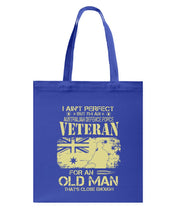 Load image into Gallery viewer, Veteran Australian Defence Force Gift For Grandpa Family Tee Basketweave Tote Bag