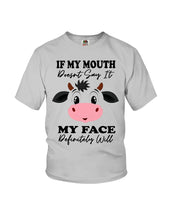 Load image into Gallery viewer, Cute Cow T-Shirt For Cow Lovers Youth Tee