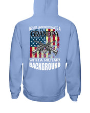 Load image into Gallery viewer, Never Underestimate A Grandpa Black T-Shirt Hoodie