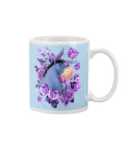 Load image into Gallery viewer, Donkey Loves Purple Flowers Custom T-Shirt Mug