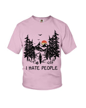 Load image into Gallery viewer, I Hate People Printing T-Shirt Youth Tee