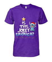 Load image into Gallery viewer, Cute Stitch Is This Jolly Enough Christmas Gift Tee Guys Tee