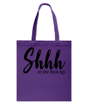Load image into Gallery viewer, Shut The F Funny Quote T-Shirt Basketweave Tote Bag