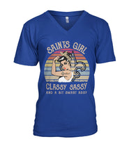Load image into Gallery viewer, Saitn Girl Classy Sassy T-Shirt Guys V-Neck