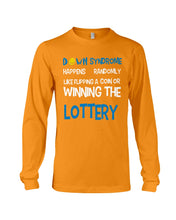 Load image into Gallery viewer, Down Syndrome Lottery Black T-Shirt Gift Unisex Long Sleeve