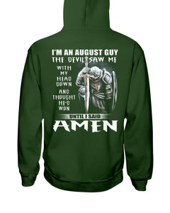 August Guy Amen Birthday Gift For Christian Hoodie