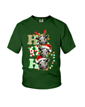 Load image into Gallery viewer, Funny Cows Ho Ho Ho Christmas Gift For Cow Lovers Youth Tee