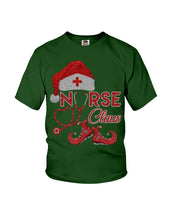 Load image into Gallery viewer, Merry Christmas Nurse Claus Black T-Shirt Youth Tee