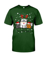 Load image into Gallery viewer, Merry Fluffmas Cute Cats Gift For Cat Lovers Guys Tee