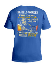 Load image into Gallery viewer, Oilfield Worker Beer Lover Gift Funny Tee Guys V-Neck