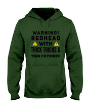 Load image into Gallery viewer, Warning Redhead With Thick Thighs Quote Mug Hoodie