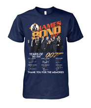 Load image into Gallery viewer, James Bond Anniversary Autograph 1962-2020 T-Shirt Guys Tee