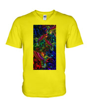 Load image into Gallery viewer, Hummingbird Cosmic Light Color Black T-Shirt Guys V-Neck