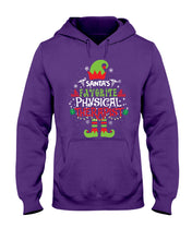 Load image into Gallery viewer, Santa's Favorite Physical Therapist Black T-Shirt Hoodie
