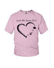 Load image into Gallery viewer, Just An Iowa Girl Youth Tee