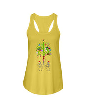 Load image into Gallery viewer, Merry Christmas Funny Dancing Skeleton Ladies Flowy Tank