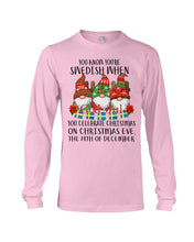 Load image into Gallery viewer, Swedish Christmas Gnome Cute Gift Tee Unisex Long Sleeve