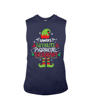 Load image into Gallery viewer, Santa's Favorite Physical Therapist Black T-Shirt Unisex Long Sleeve