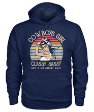 Load image into Gallery viewer, Dallas Cowboys Girl Classy Sassy Hoodie