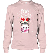 Load image into Gallery viewer, Funny Merry Catmas Christmas Gift Shirt Unisex Long Sleeve