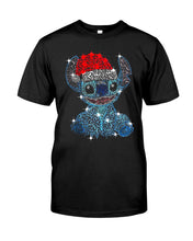 Load image into Gallery viewer, Merry Christmas Stitch Gift For Fans T-Shirt Guys V-Neck