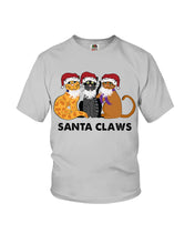 Load image into Gallery viewer, Santa Claws Funny Gift Christmas Gift For Cat Lovers Youth Tee