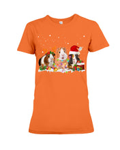 Load image into Gallery viewer, Cute Guinea Pigs Christmas Gift For Guinea Pigs Lovers Ladies Tee