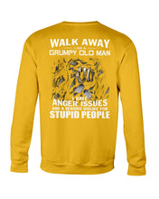 Load image into Gallery viewer, Grumpy Old Man Anger Issue For Stupid People Black T-Shirt Sweatshirt