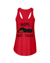 Load image into Gallery viewer, Nope Dachshund Not Today Ladies Flowy Tank