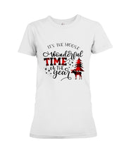 Load image into Gallery viewer, Funny Moose Wonderful Time Christmas Gift For Family Ladies Tee
