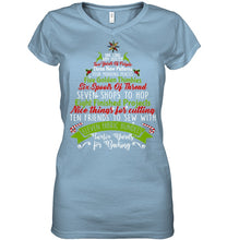 Load image into Gallery viewer, Christmas Tree Eleven Fabric Bundles T-Shirt Ladies V-Neck