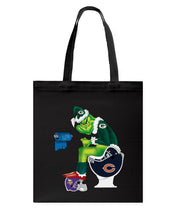 Load image into Gallery viewer, Grinch Green Bay Packers Funny Tee Basketweave Tote Bag