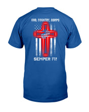 Load image into Gallery viewer, God Country Corps Semper Fi Black T-Shirt Guys Tee