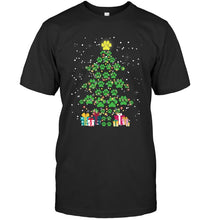 Load image into Gallery viewer, Cute Dog Paws Christmas Tree Shirt Ladies Tee