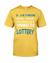 Load image into Gallery viewer, Down Syndrome Lottery Black T-Shirt Gift Guys Tee