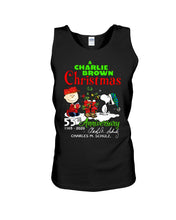 Load image into Gallery viewer, 55Th Anniversary A Charlie Brown Christmas Black T-Shirt Unisex Tank Top