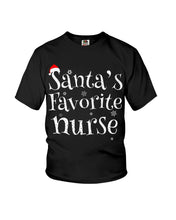 Load image into Gallery viewer, Santa's Favorite Nurse Youth Tee
