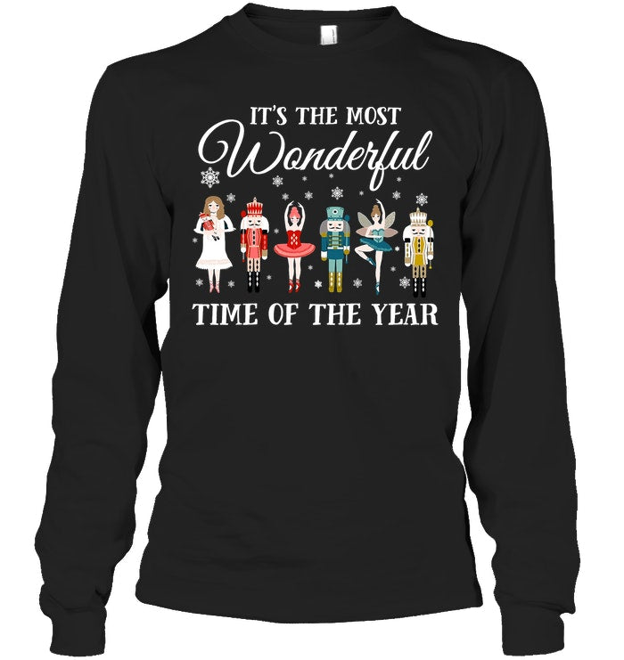 Ballet - Nutcracker Most Beautiful Time Of Year Black T-Shirt Unisex Long Sleeve