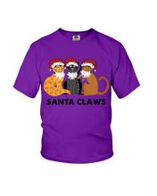 Load image into Gallery viewer, Santa Claws Funny Gift Christmas Gift For Cat Lovers Youth Tee
