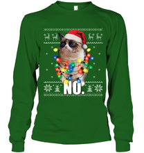 Load image into Gallery viewer, Grumpy Cat Ugly Sweater Christmas Lights Shirt Unisex Long Sleeve