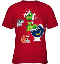 Load image into Gallery viewer, Funny Grinch Kansas Chief Christmas Gift Tee Youth Tee