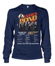 Load image into Gallery viewer, James Bond Anniversary Autograph 1962-2020 T-Shirt Unisex Long Sleeve