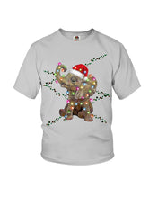 Load image into Gallery viewer, Elephant Color Light Christmas Gift Tee Youth Tee