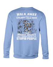 Load image into Gallery viewer, Grumpy Old Man Anger Issue For Stupid People Black T-Shirt Sweatshirt