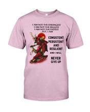 Load image into Gallery viewer, Samurai Consistent Persistent Resilient Quote T-Shirt Guys Tee