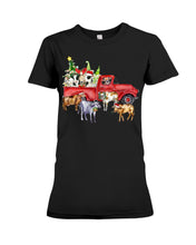Load image into Gallery viewer, Merry Christmas In Town Cow Lovers Gift For Farmers Ladies Tee