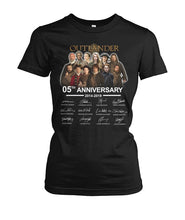 Load image into Gallery viewer, 50Th Anniversary Outlander Gift For Fans Black T-Shirt Ladies Tee