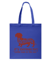 Load image into Gallery viewer, Dachshund German Shirt For Dachshunds Dog Lovers Basketweave Tote Bag